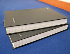 2 Quaderni ABNotes B5 - 400 Pagine Copertina Nera Rigida Opaca Quadretti da 5mm