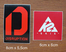 2 adesivi sticker decalcomania K2 snowboard sci freeride freestyle