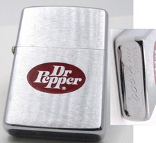 Accendino ad olio Dr. Pepper Zippo 1975 acceso raro