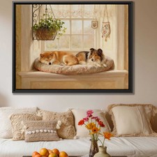 Shiba Inu Dog Art Oil Painting