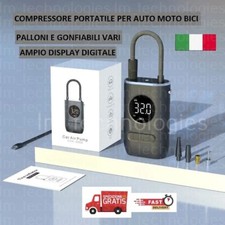 Compressore Pompa elettrica ricaricabile x pneumatici auto moto bici gonfiabili
