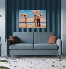 QUADRO MODERNO DIPINTO A MANO OLIO SU TELA- MAD DOGS- JACK VETTRIANO