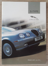 Brochure listino prezzi e opzioni Jaguar S-Type 2003 - 2.5 3.0 4.2 SE Sport R