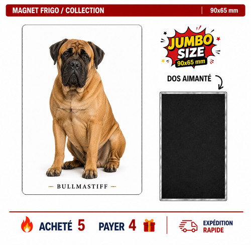 Magnet bullmastiff 90x65 - bullmastiff,