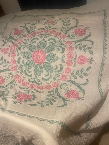 Trapunta vintage punto - punto, croce