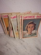 messaggeriemusicali canzoniere della radio vari fascicoli originali dell'epoca