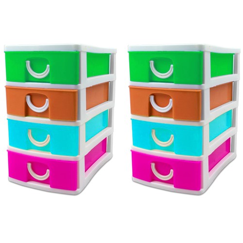 2pz cassettiera plastica - 2pz, in