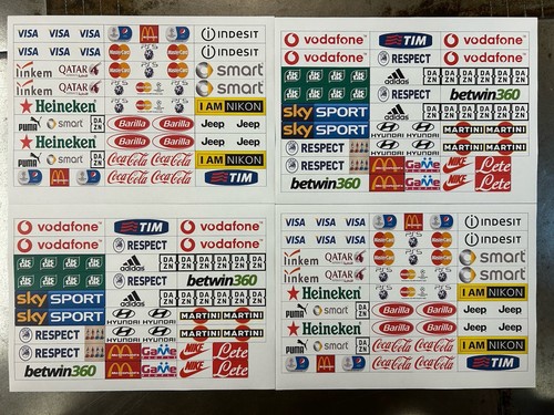 Subbuteo sponsor adesivi