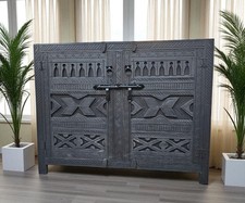 Armadio marocchino fatto a mano | mobile in legno massello personalizzato | contenitore intagliato berbero