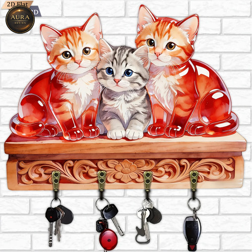 Wall keychain 30cm - 30cm, crystal