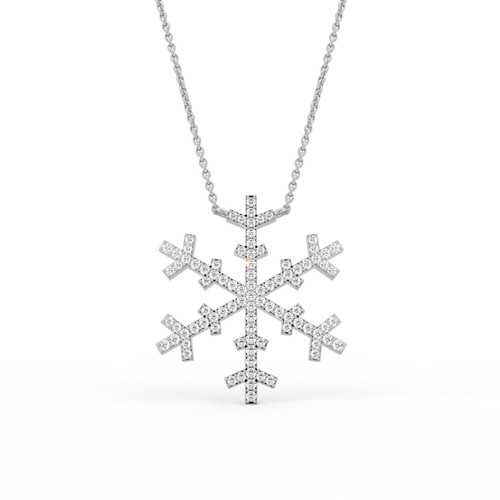 Ciondolo fiocco neve oro - neve,