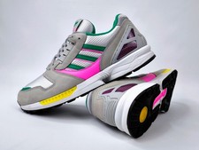 Adidas ZX 8000 Grigio Corte Verde Rosa Urlante Eur 46 / UK 11 Torsione IG3076