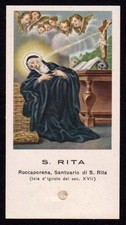 S. RITA DA CASCIA - CON RELIQUIA - mm. 55 X 103 - granelli di pietra...