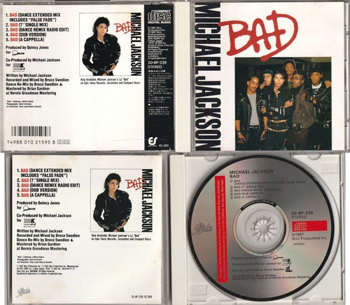 Michael jackson bad maxi - bad, cd