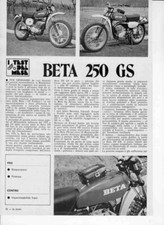 advertising Pubblicità MOTO BETA 250 GS 1975-MOTOITALIANE REGOLARITA EPOCA