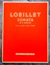 LOEILLET - SONATA in E MINOR: Flauto e Pianoforte Ed Lovering - Rudall Carte 8+4pgs