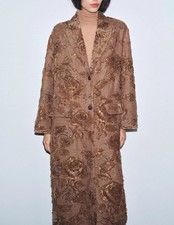 ZARA MANTEL KIMONO TG M ORO