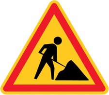 CARTELLO SEGNALETICO -lavori in corso pittogramma - segnaletica segnale