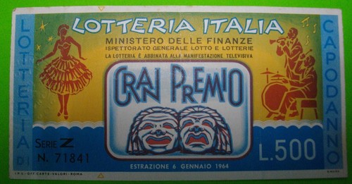 Biglietto lotteria italia - italia, 6
