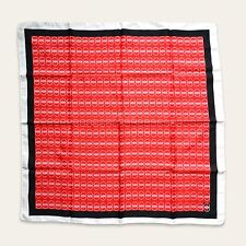 Gilera Moto foulard scarf rosso Vintage anni 70 80 Fiorini logo 72 x 72 cm 