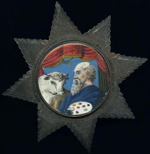 LEALE INDIPENDENTE LOGGIA DI SAN LUCA DEGLI ODDFELLOWS argento, miniatura XVIII secolo