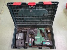 Martello perforatore HIKOKI DH 3628DC 36V + 2 batterie + caricatore + 2 mandrini