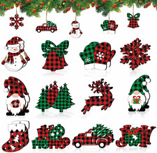 24 Pezzi Decorazioni Natalizie per Albero,Decori Natalizi,Addobbi Albero Natale,