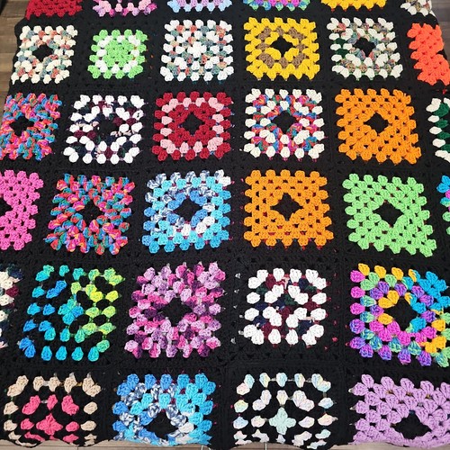 Vtg handmade granny square - handmade,