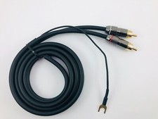 Cavo Audio RCA Giradischi Hi-Fi Alta Fedelta' schermato + massa 100 cm