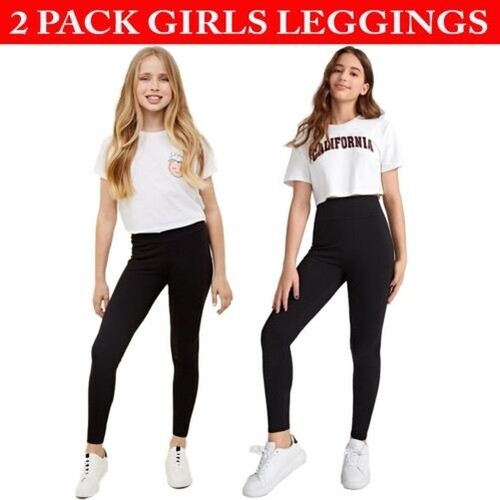 Girls leggings black pack - leggings, 2