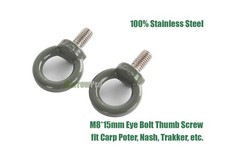 BarrowPro Bulloni Occhiello per Carriola da Pesca Vite Pollice M8 per Carp Porter Trakker ecc x2