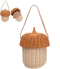 Borsa Secchiello in Rattan a