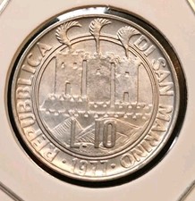 San Marino 10 Lire 1977 L'impronta dei veleni dell'uomo in lucido #21/56