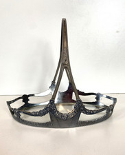 CESTINO TAVOLA WMF BRITANNIA METAL INSERTO CRISTALLO MOLATO #391 ART NOUVEAU '20