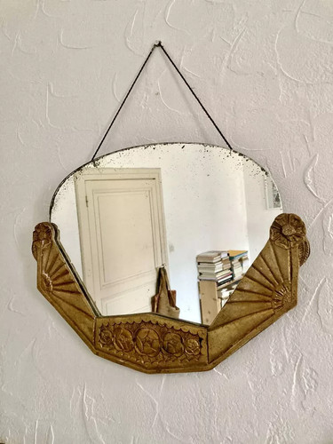 Miroir art déco - miroir, suspendre