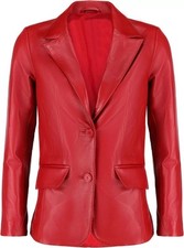 Blazer donna classico in pelle