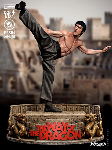 Statua bruce lee - lee, stampata