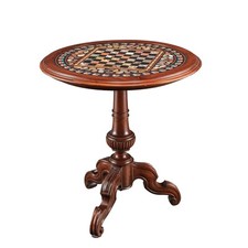 Tavolino Antico Metà Italia '800 Piano Marmo Commesso Scacchiera Policroma 