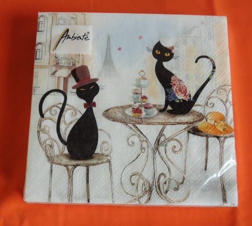 Tovaglioli gatti parigi 1 - gatti,