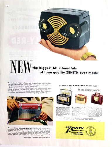Zenith radio vintage - zenith, 1952
