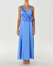 Abito lungo in raso color