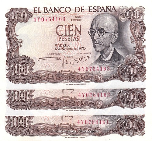 Spagna lotto 3 banconote - spagna,