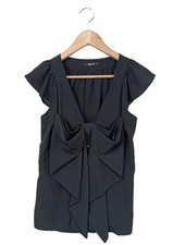 RELISH Blusa senza maniche Donna Camicetta a blusa Taglia IT 40 nero elegante