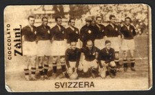 Figurina Calcio Cioccolato ZAINI Squadra SVIZZERA Anteguerra Anni 30