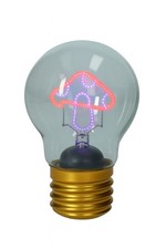 Lampadina in vetro con disegno