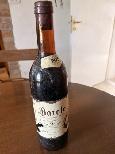 Bottiglia barolo 1975 720l - bottiglia,