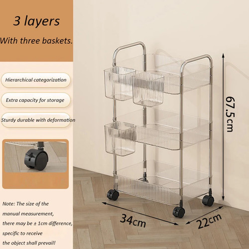 Carrello portaoggetti acrilico - portaoggetti,