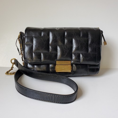 Borsa zara nera - trapuntata, con