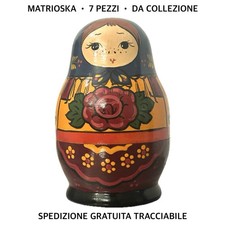 MATRIOSKA Classica Vintage Originale RUSSA Pezzi Decorata A Mano Made In Russia