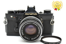 🎦 CLA'd [Exc+5] Olympus OM-1 fotocamera reflex pellicola 35 mm nera 50 mm f1,8 dal GIAPPONE